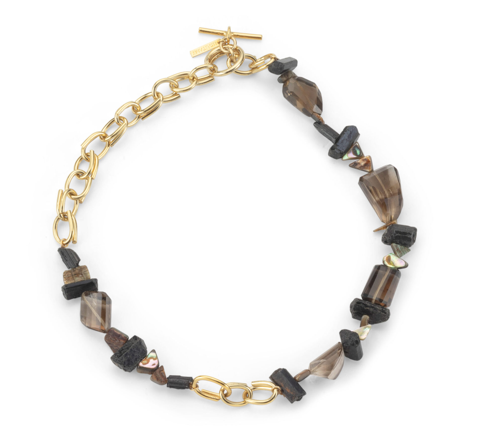 Links and stone necklace
